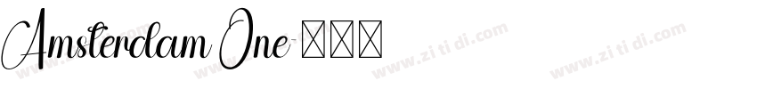 Amsterdam One字体转换